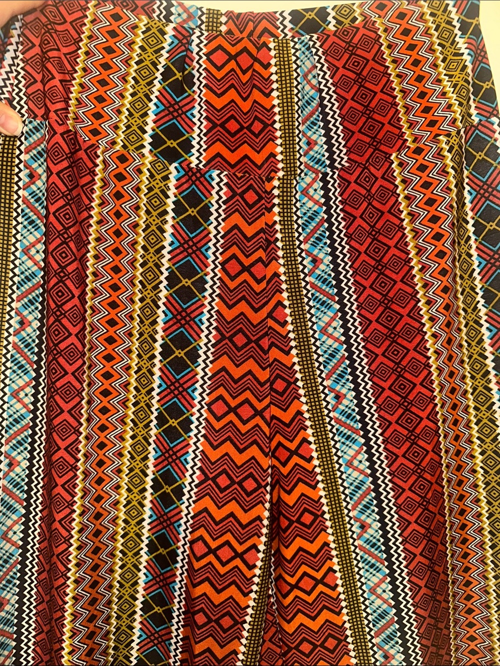 WinWin Red Multi-Stripe Wide-Leg Pants L-XL - Picture 4 of 8